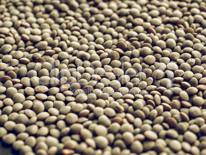 Lentils vintage desaturated