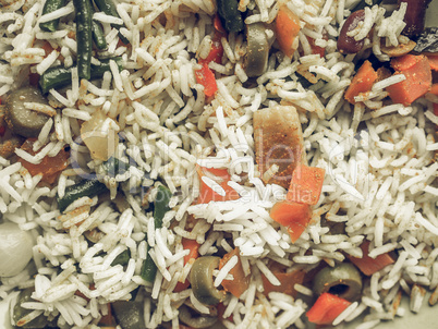 Curry rice vintage desaturated