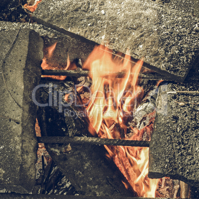 Barbecue vintage desaturated