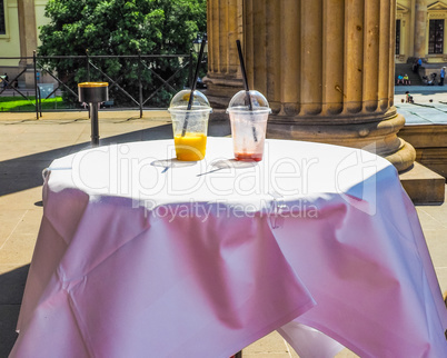 HDR Cocktail glasses on a table