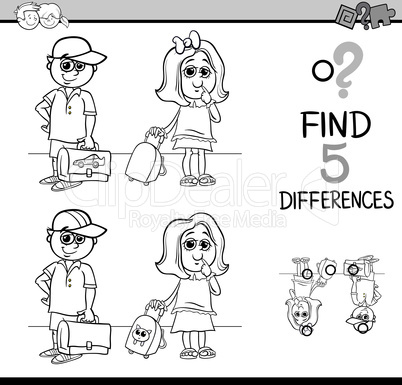 activity of differences coloring book