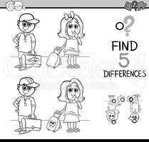 activity of differences coloring book
