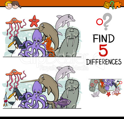 differences task for kids