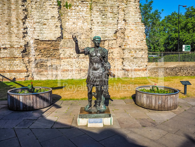Trajan statue in London HDR