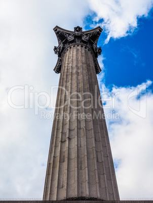 Nelson Column in London HDR