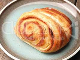 Delicious pastry with cinnamon