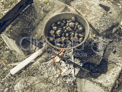 Barbecue picture vintage desaturated