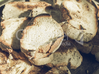 Bread slice vintage desaturated