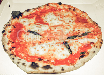 Pizza Margherita vintage desaturated