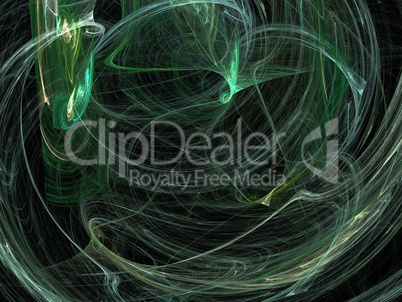 image of one Digital Fractal on Black Color