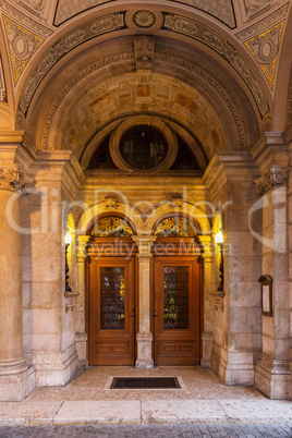 entrance of Hungarian state opera