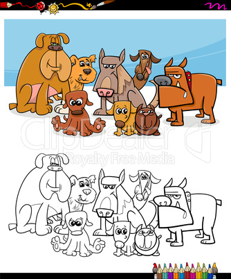 cartoon dogs coloring page