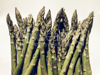 Green Asparagus vegetables vintage desaturated