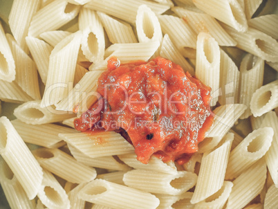 Tomato pasta vintage desaturated
