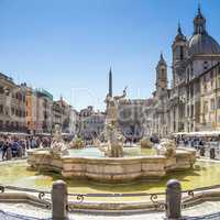 Piazza Navona in a sunny day