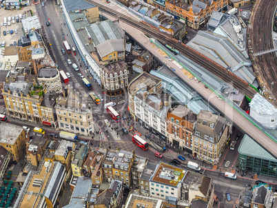 Aerial view of London HDR