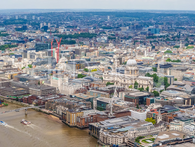 Aerial view of London HDR