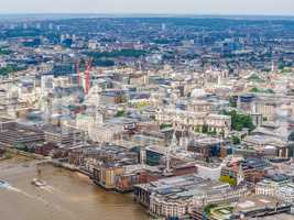 Aerial view of London HDR