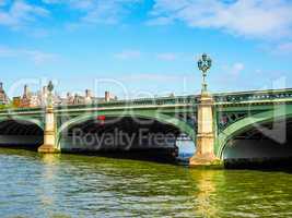 Westminster Bridge in London HDR