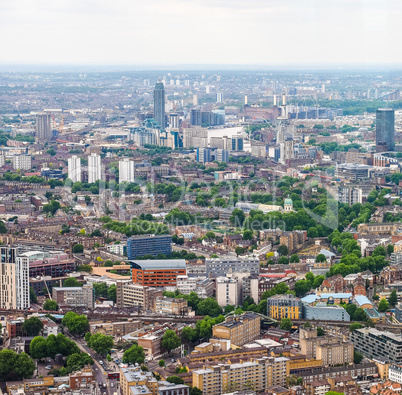 Aerial view of London HDR