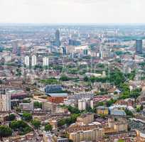 Aerial view of London HDR