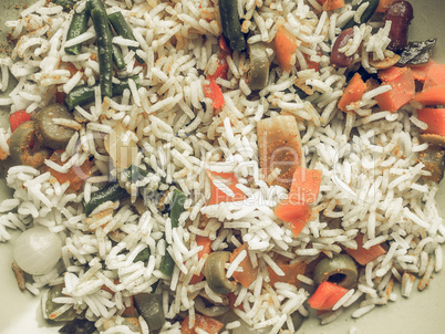 Curry rice vintage desaturated