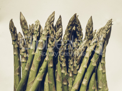 Green Asparagus vegetables vintage desaturated