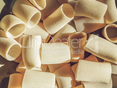 Paccheri pasta vintage desaturated