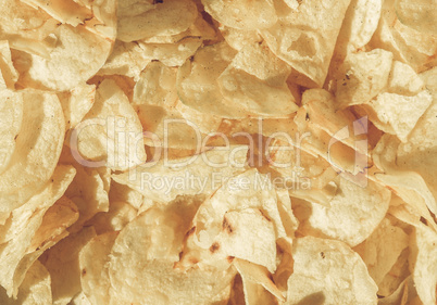 Potato chips crisps vintage desaturated