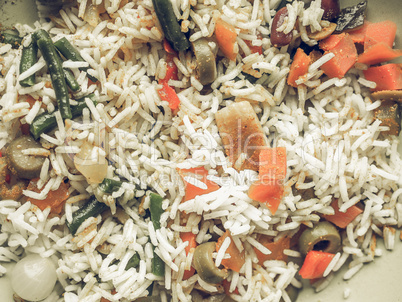 Curry rice vintage desaturated