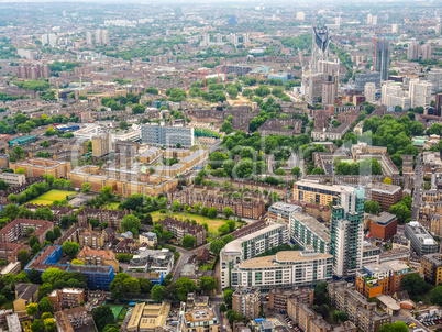 Aerial view of London HDR