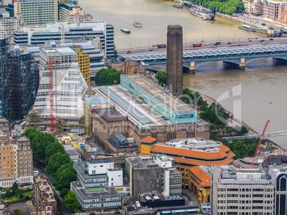 Aerial view of London HDR