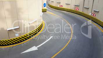 Entrance to underground parking