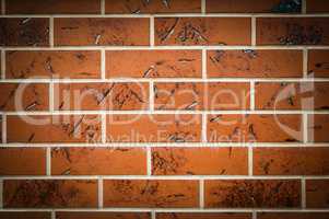 Brown texture tiles under brick