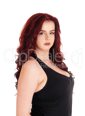 Portrait of red hair woman.