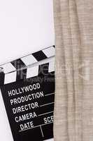 Movie production clapper board