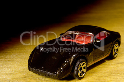 Black toy sports car