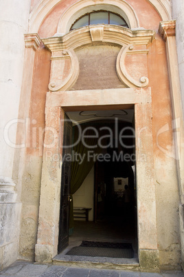 Entrance door of Dominican Church of St. Nicholas