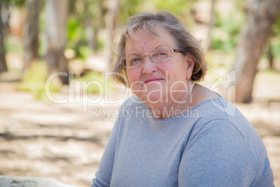 Happy Content Senior Woman Portrait