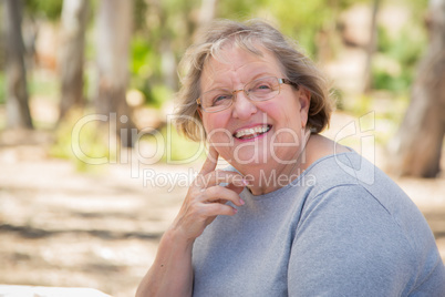 Happy Content Senior Woman Portrait