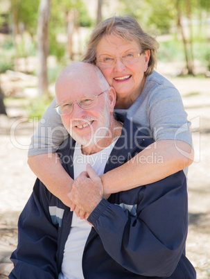 Happy Senior Couple Portrait Outdoors