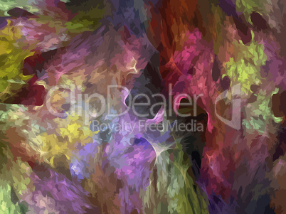 image of one Digital Fractal on Black Color