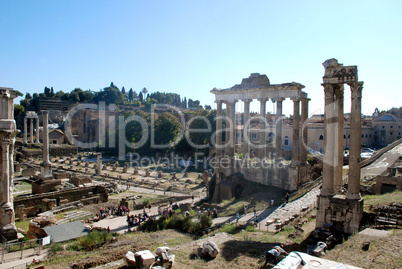 Blick auf das Forum Romanum von den Kapitolinischen Museen aus