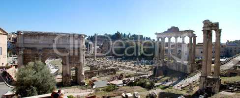 Blick auf das Forum Romanum von den Kapitolinischen Museen aus