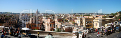 looking out on Rome by the Spanish Steps - Blick auf Rom von der Spanischen Treppe