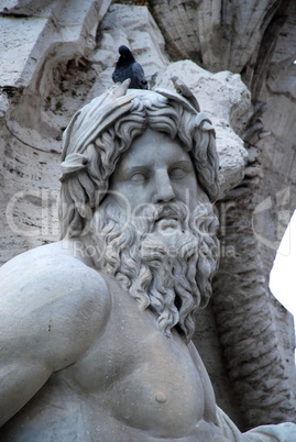 Piazza Navona Vierströmebrunnen - Der Flussgott des Ganges