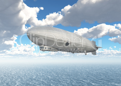 Zeppelin über dem Meer