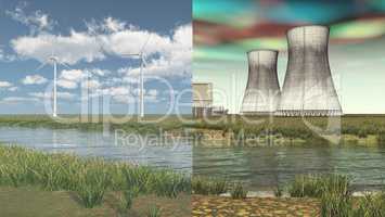 Erneuerbare Energien versus Atomkraft