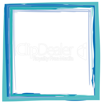 Rahmen Pinsel Strich blau