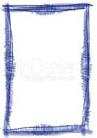 scribble Rahmen Pinsel Strich blau